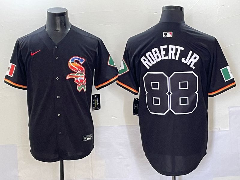 Men 2025 Chicago White Sox #88 Robert jr Black Game Nike MLB Jersey style 7091->chicago white sox->MLB Jersey